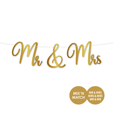 Bruiloft Letterslinger Mr & Mrs van WeFiesta koop je bij Partywinkel