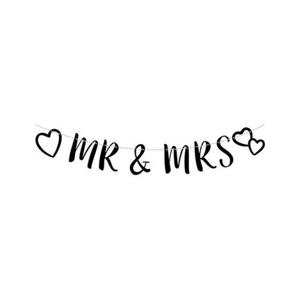 Bruiloft Letterslinger Mr&Mrs 2,5m van Haza Witbaard koop je bij Partywinkel