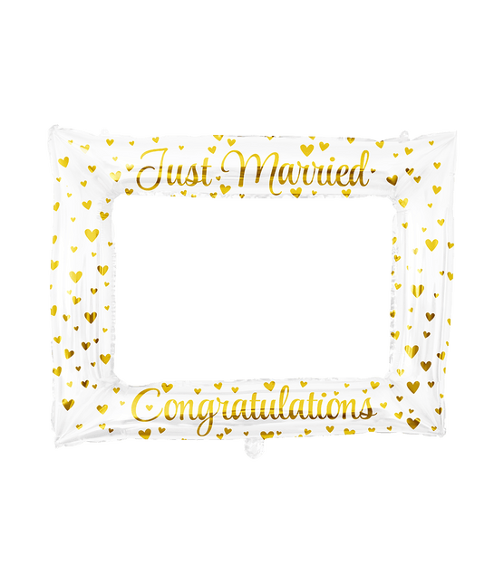 Bruiloft Photobooth Frame Just Married van Paper Dreams koop je bij Partywinkel