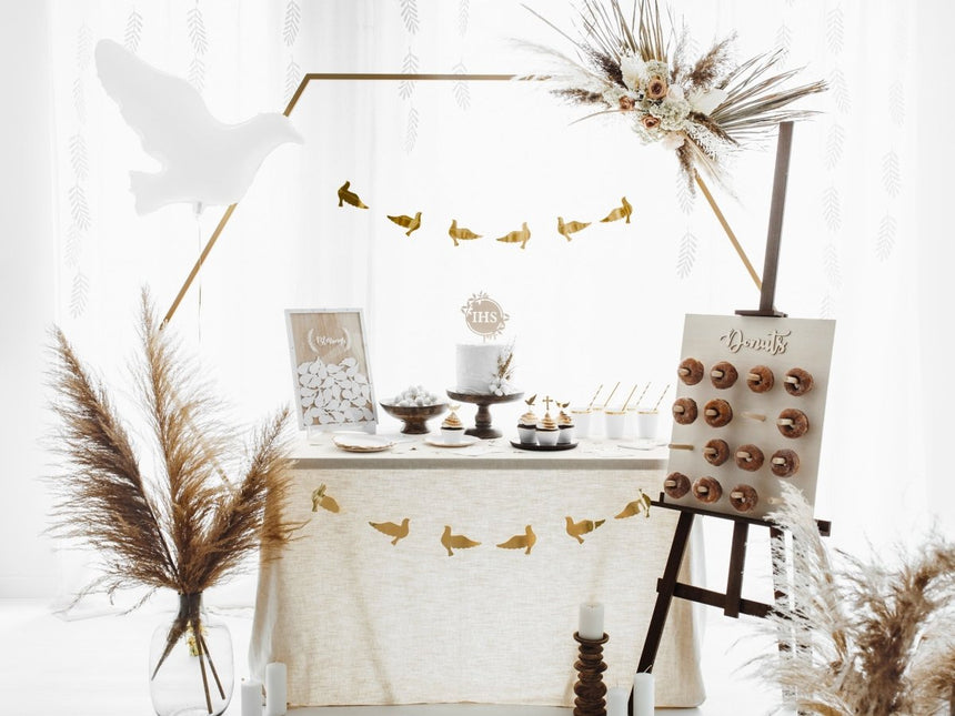 Bruiloft Slinger Duif Goud 86cm van Partydeco koop je bij Partywinkel