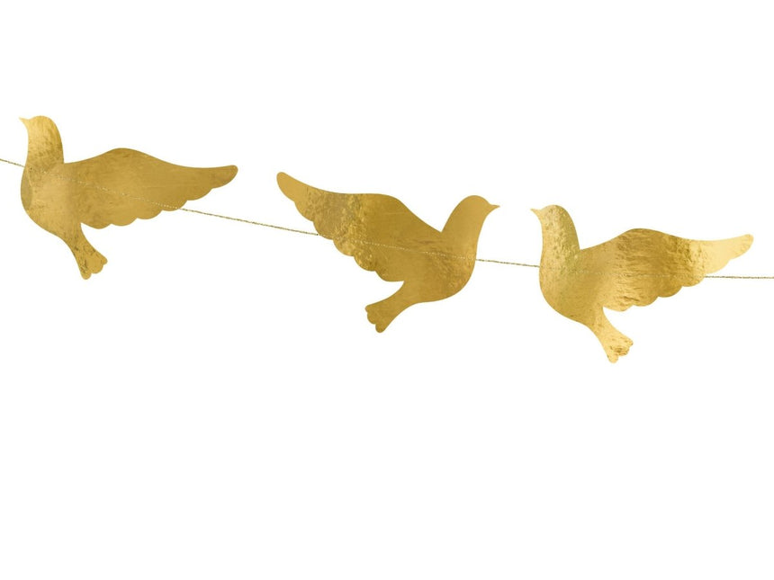 Bruiloft Slinger Duif Goud 86cm van Partydeco koop je bij Partywinkel