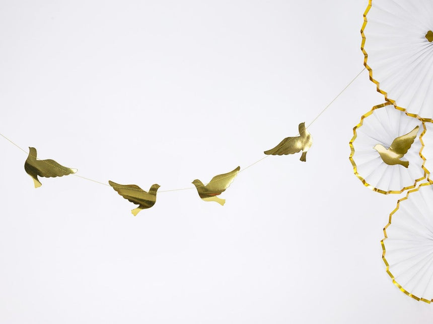 Bruiloft Slinger Duif Goud 86cm van Partydeco koop je bij Partywinkel