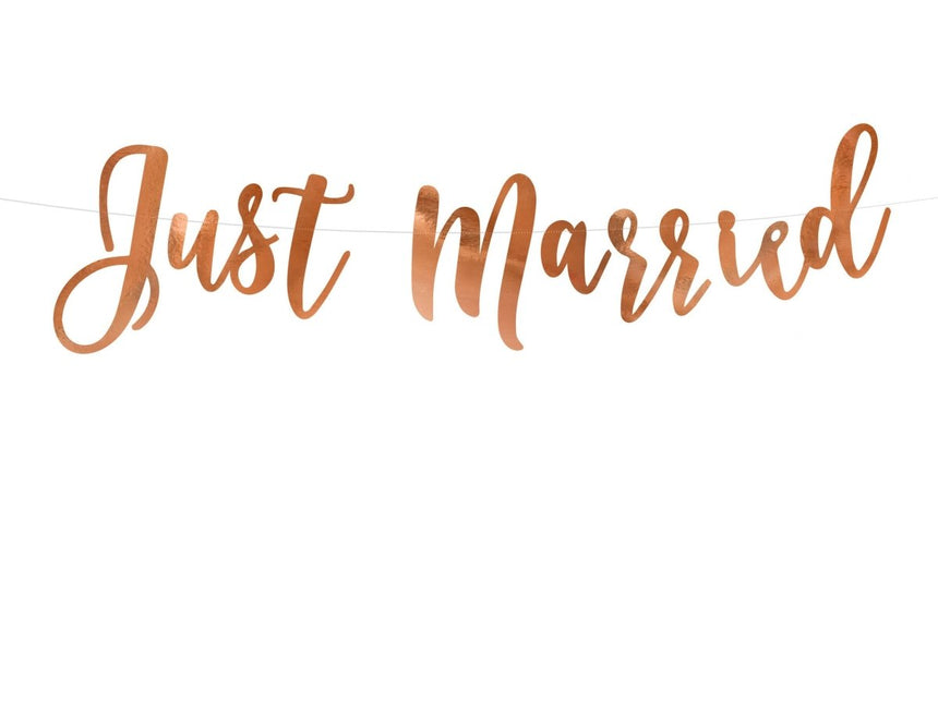 Bruiloft Slinger Just Married 77cm van Partydeco koop je bij Partywinkel