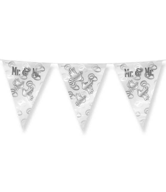 Bruiloft Slingers Mr, & Mr, 10m van Paper Dreams koop je bij Partywinkel