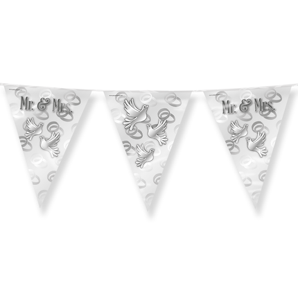Bruiloft Slingers Mr, & Mrs, 10m van Paper Dreams koop je bij Partywinkel
