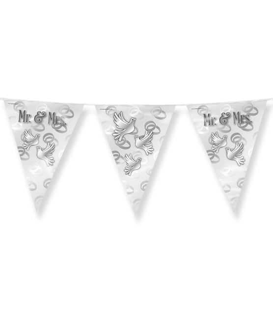 Bruiloft Slingers Mr, & Mrs, 10m van Paper Dreams koop je bij Partywinkel
