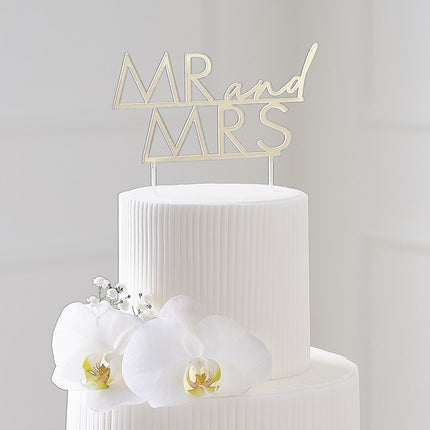 Bruiloft Taarttopper Mr & Mrs van Ginger Ray koop je bij Partywinkel