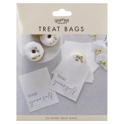 Bruiloft Uitdeelzakjes Treat Yourself Papier 17cm 20st van Ginger Ray koop je bij Partywinkel