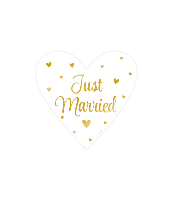 Bruiloft Wanddecoratie Just Married 25cm 3 delig van Paper Dreams koop je bij Partywinkel