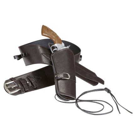 Bruine Holster Met Riem van Widmann koop je bij Partywinkel
