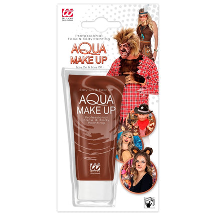 Bruine Schmink Tube 30ml van Widmann koop je bij Partywinkel