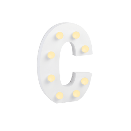 C Licht Letter 16,5cm van Paper Dreams koop je bij Partywinkel