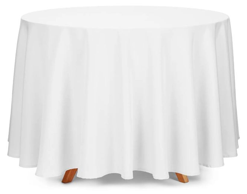 White Tablecloth Round 3m