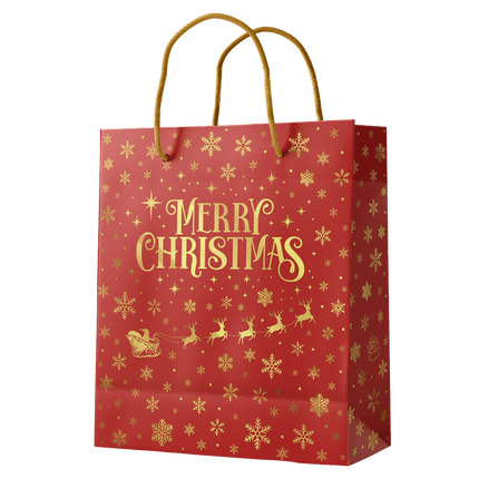 Cadeautas M - Merry Christmas Rood van Paper Dreams koop je bij Partywinkel