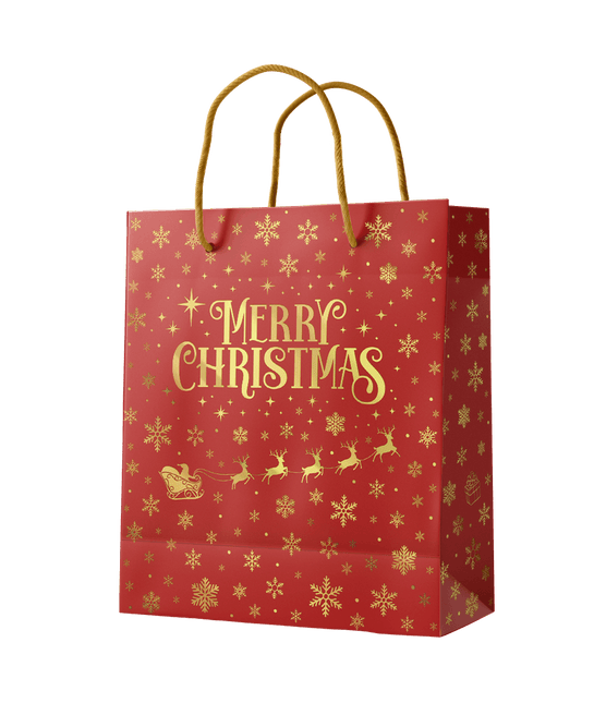 Cadeautas M - Merry Christmas Rood van Paper Dreams koop je bij Partywinkel
