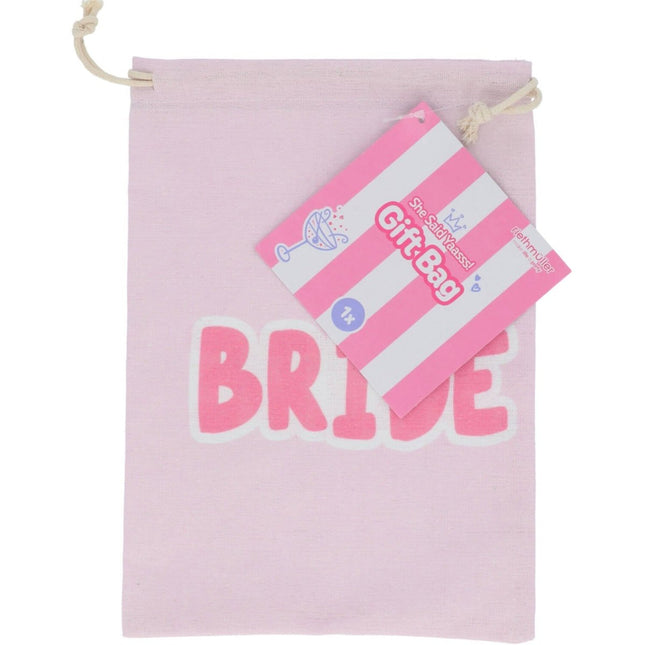 Cadeautasje - Bride - She Said Yaasss - Polyester - Roze van Folat koop je bij Partywinkel