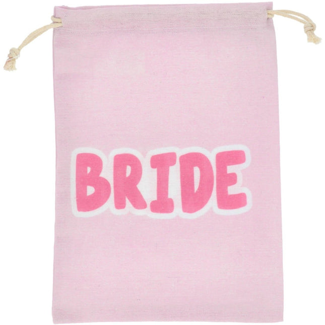Cadeautasje - Bride - She Said Yaasss - Polyester - Roze van Folat koop je bij Partywinkel