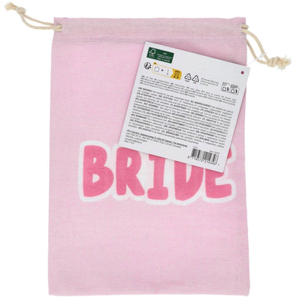 Cadeautasje - Bride - She Said Yaasss - Polyester - Roze van Folat koop je bij Partywinkel
