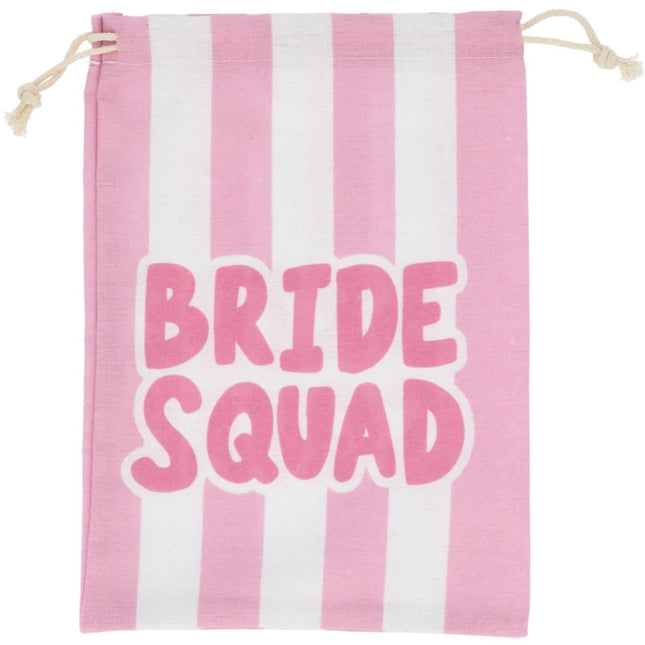 Cadeautasje - Bride - She Said Yaasss - Polyester- Roze/Wit van Folat koop je bij Partywinkel
