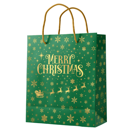 Cadeautasje M - Merry Christmas groen van Paper Dreams koop je bij Partywinkel