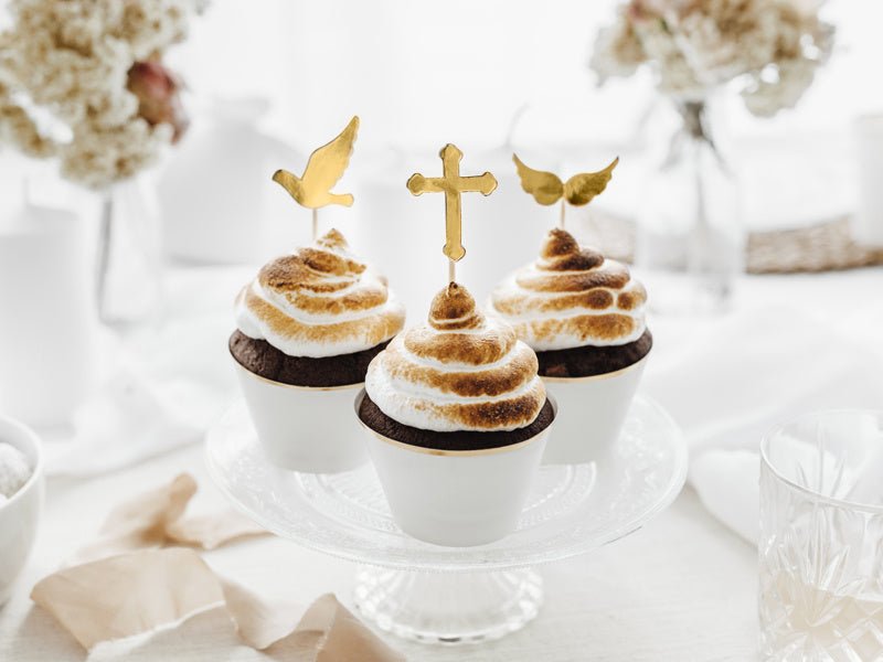 Caketopper Communie 11cm 6st van Partydeco koop je bij Partywinkel