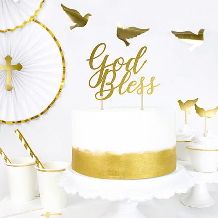 Caketopper Communie 11cm 6st van Partydeco koop je bij Partywinkel
