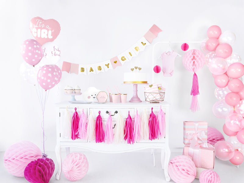 Caketopper Hartjes Goud 6st van Partydeco koop je bij Partywinkel