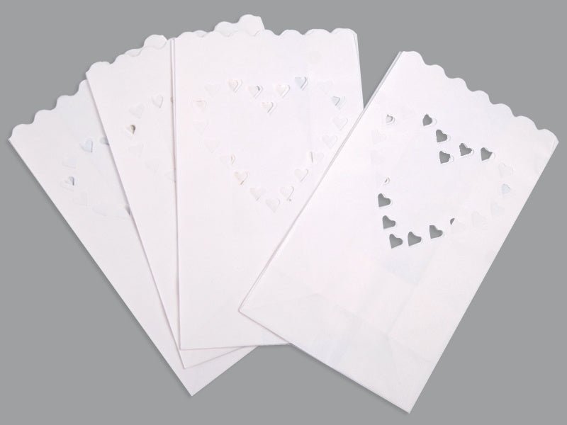 Candle Bags Hartjes 26cm 10st van Partydeco koop je bij Partywinkel