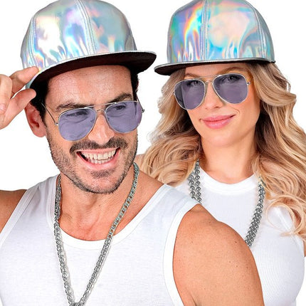 Cap zilver holografisch van Widmann koop je bij Partywinkel
