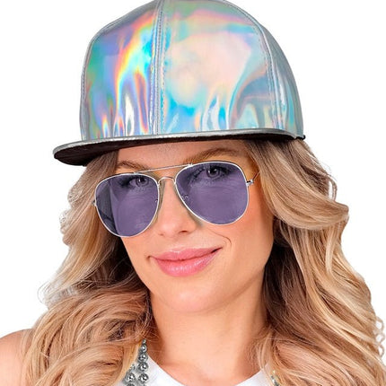 Cap zilver holografisch van Widmann koop je bij Partywinkel