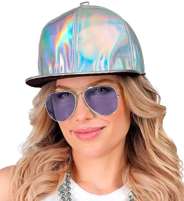 Cap zilver holografisch van Widmann koop je bij Partywinkel
