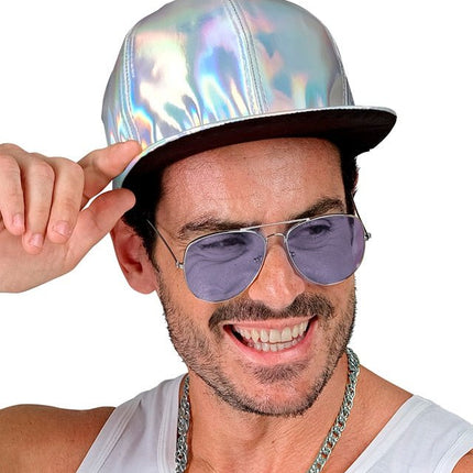 Cap zilver holografisch van Widmann koop je bij Partywinkel