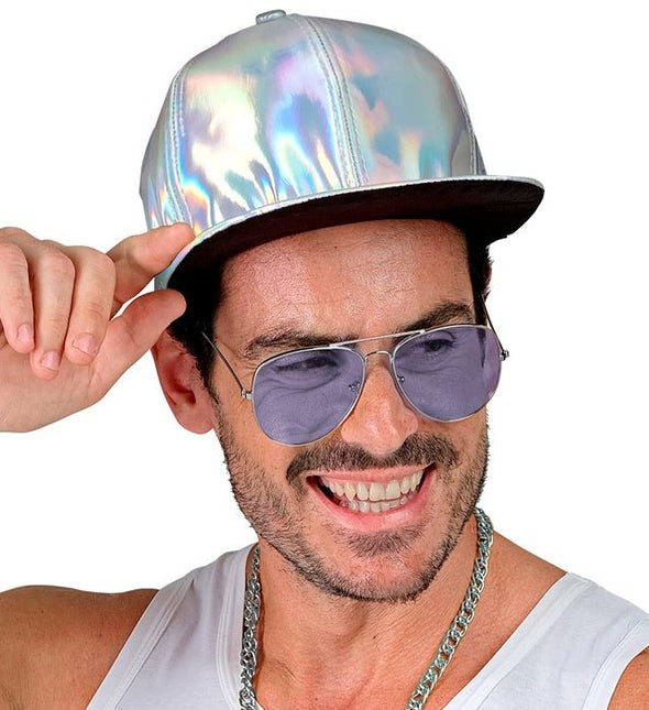 Cap zilver holografisch van Widmann koop je bij Partywinkel