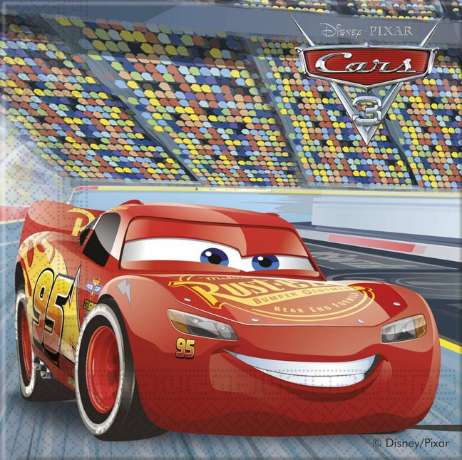 Cars 3 Servetten 33cm 8st van Procos koop je bij Partywinkel