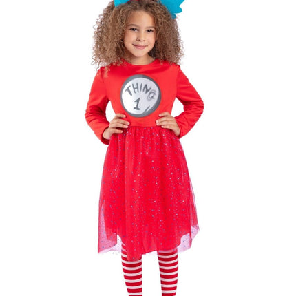 Cat In The Hat Jurk Meisje Thing 1 & 2 van Smiffys koop je bij Partywinkel