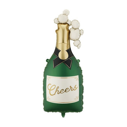 Champagne Fles Helium Ballon Cheers Leeg 93cm van Partydeco koop je bij Partywinkel