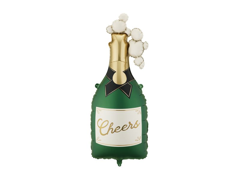 Champagne Fles Helium Ballon Cheers Leeg 93cm van Partydeco koop je bij Partywinkel