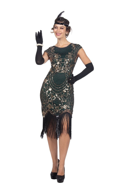 Charleston Jurk Groen 20'S van Wilbers & Wilbers koop je bij Partywinkel