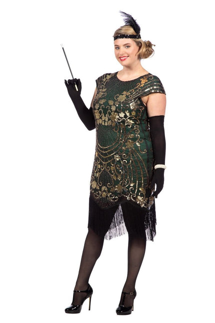 Charleston Jurk Groen 20'S van Wilbers & Wilbers koop je bij Partywinkel