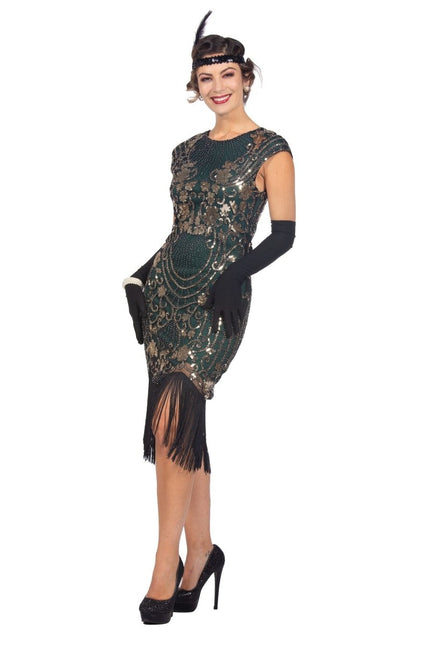 Charleston Jurk Groen 20'S van Wilbers & Wilbers koop je bij Partywinkel