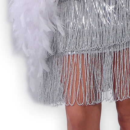 Charleston Jurk Zilver Dames van Fiestas Guirca koop je bij Partywinkel