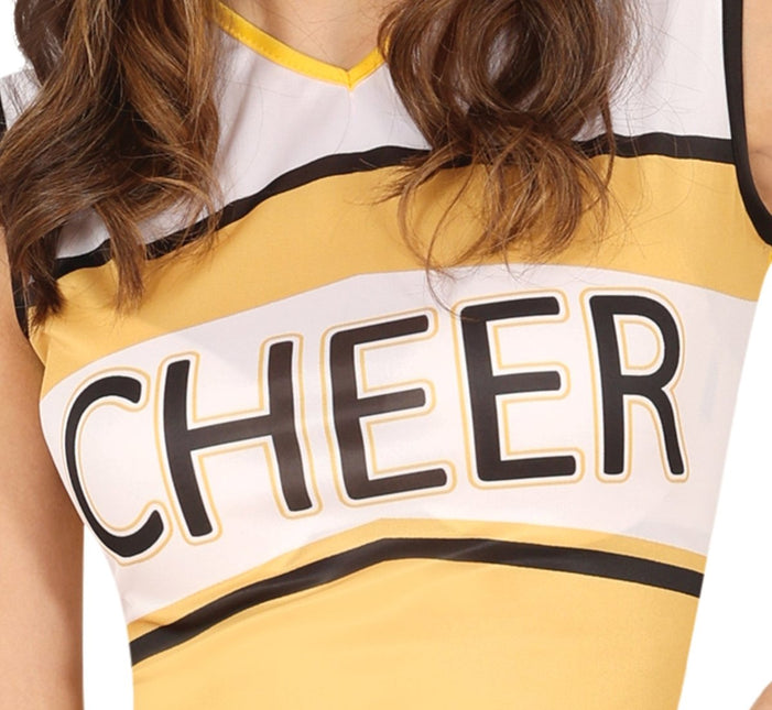 Cheerleader Jurk Geel Dames van Fiestas Guirca koop je bij Partywinkel