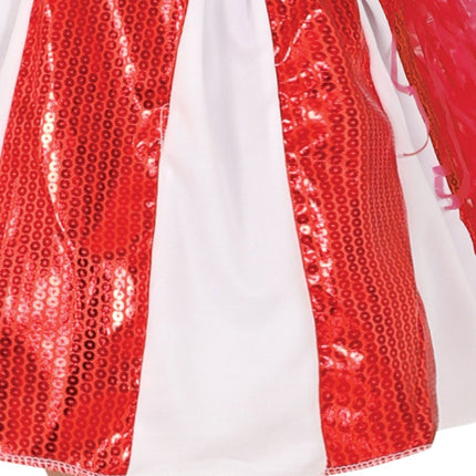 Cheerleader Jurk Rood Wit Meisje van Fiestas Guirca koop je bij Partywinkel