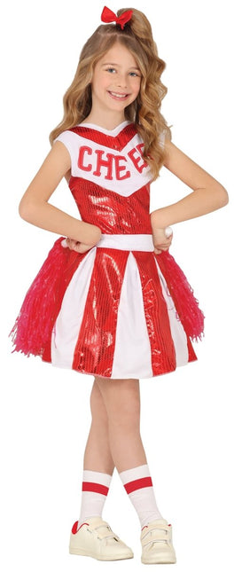 Cheerleader Jurk Rood Wit Meisje van Fiestas Guirca koop je bij Partywinkel