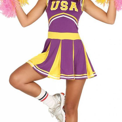 Cheerleader Pak Paars van Fiestas Guirca koop je bij Partywinkel