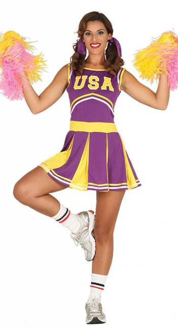 Cheerleader Pak Paars van Fiestas Guirca koop je bij Partywinkel