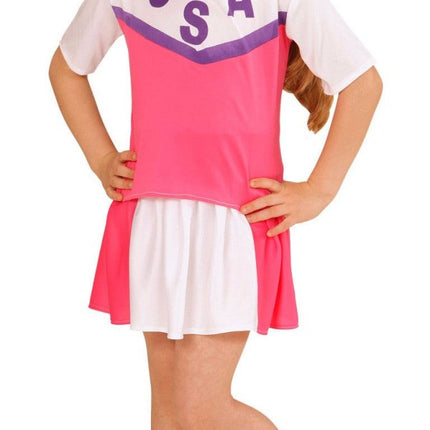 Cheerleader Pak Roze Meisje 2 delig van Widmann koop je bij Partywinkel