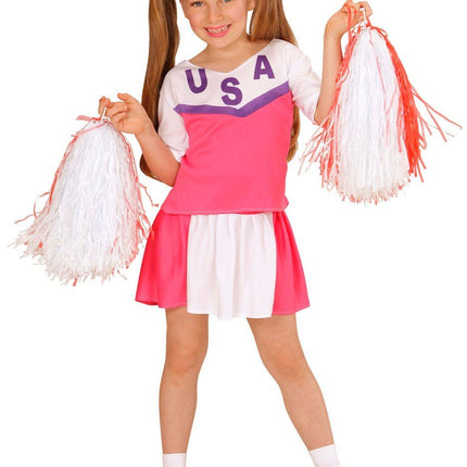 Cheerleader Pak Roze Meisje 2 delig van Widmann koop je bij Partywinkel