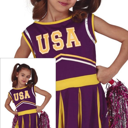 Cheerleader Pakje Kind Paars van Fiestas Guirca koop je bij Partywinkel