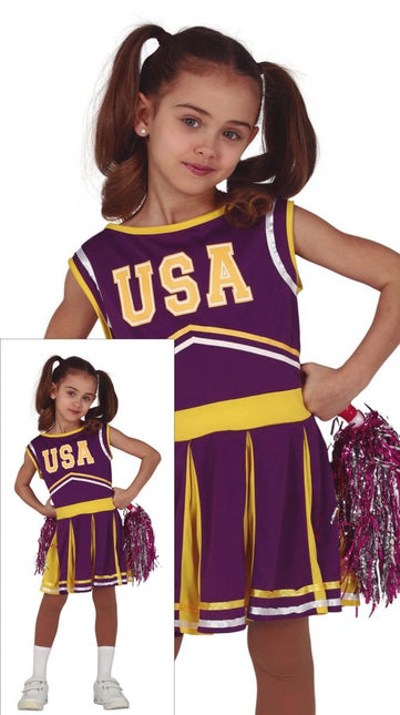 Cheerleader Pakje Kind Paars van Fiestas Guirca koop je bij Partywinkel